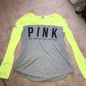 neon PINK VS long sleeve tshirt